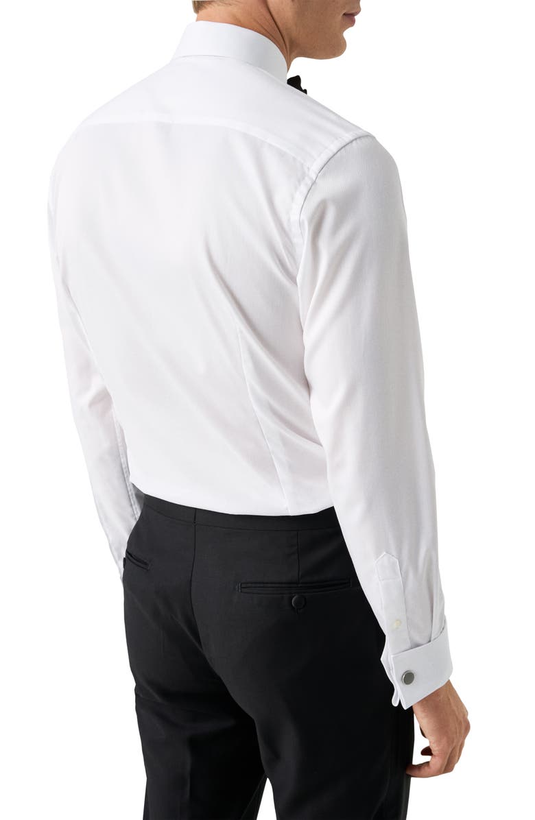 Eton Slim Fit Striped Bib Tuxedo Shirt, Alternate, color, White
