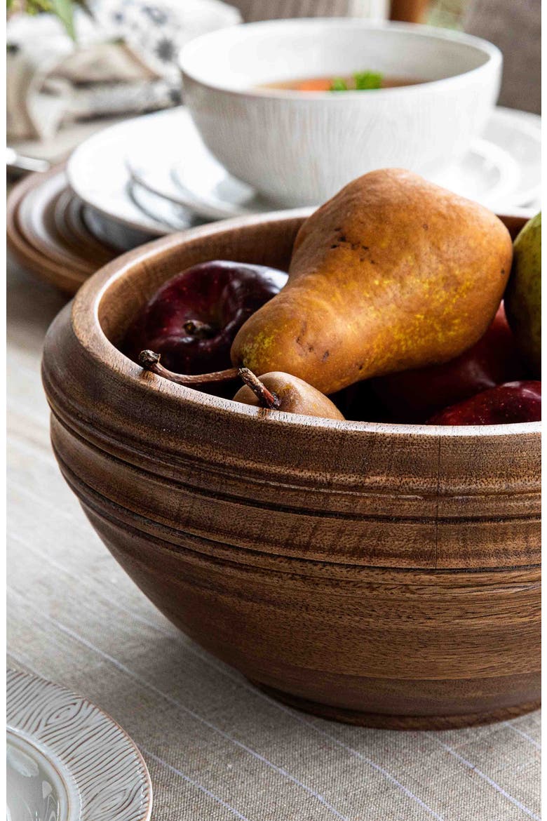 Bilbao Wood 12-Inch Serving Bowl, Alternate, color, BROWN