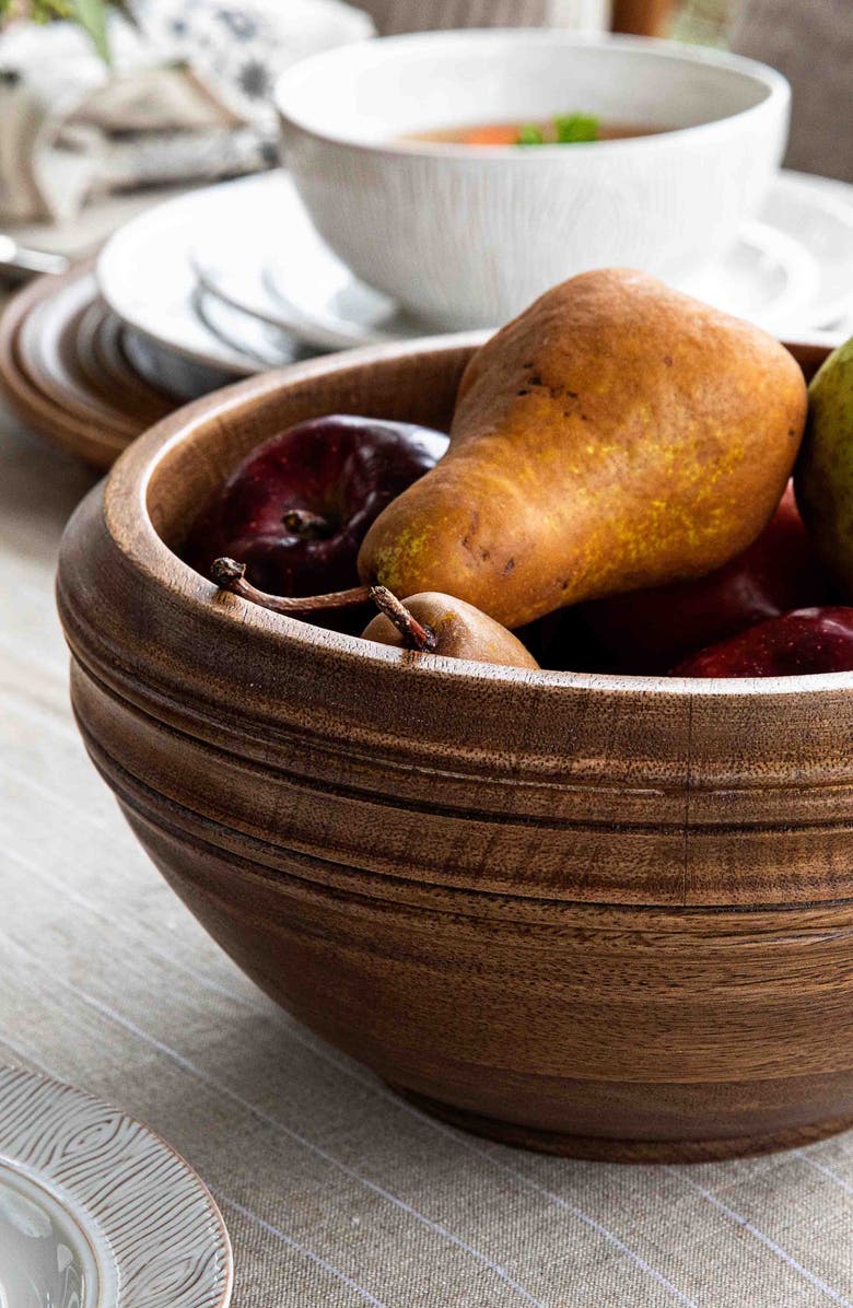 Juliska Bilbao Wood 12-Inch Serving Bowl, Alternate, color, Brown