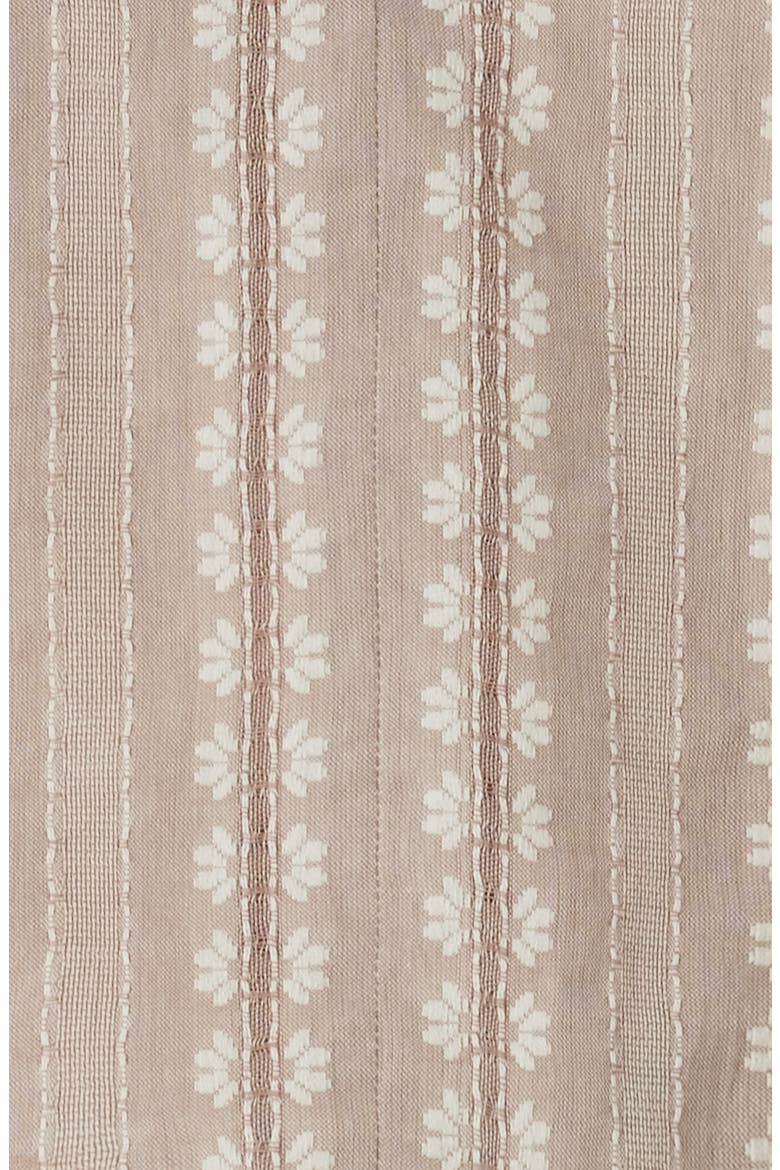 Meadow Embroidered Cotton Drawstring Pants, Alternate, color, LIGHT WICKER BROWN