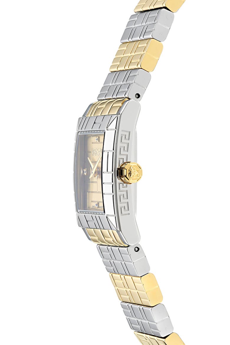 Mosaic Diamond Bracelet Watch, 22mm, Alternate, color, TWO TONE