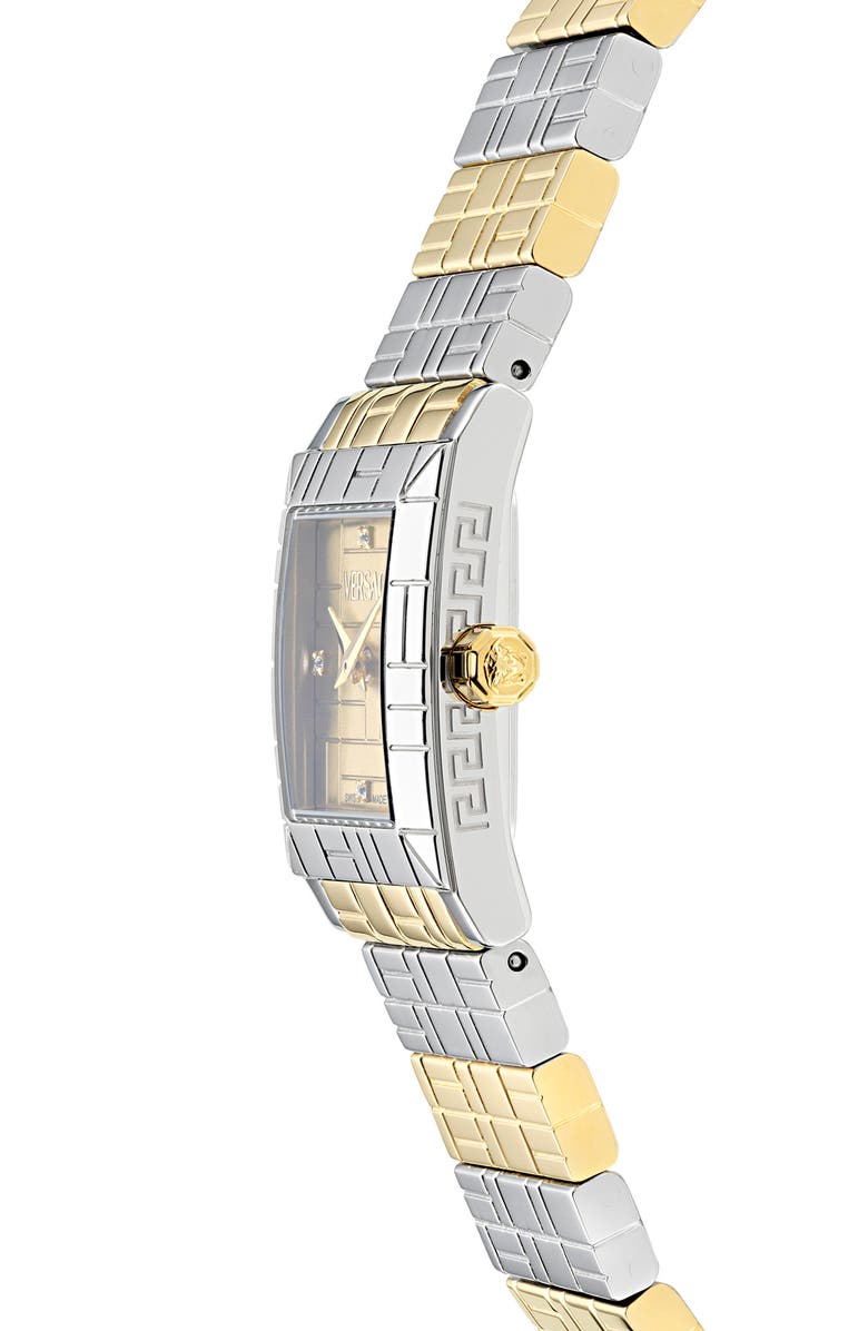 Versace Mosaic Diamond Bracelet Watch, 22mm, Alternate, color,