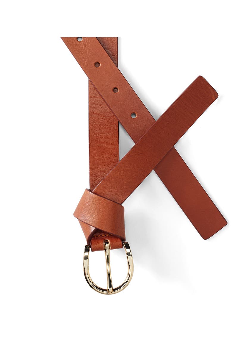 Leather Knot Belt, Alternate, color, Cognac