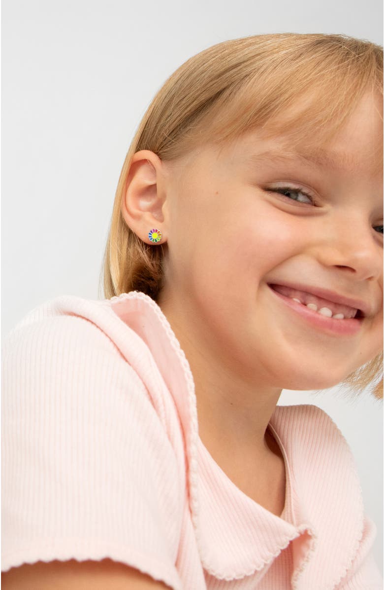 In Season Jewelry Multicolored Petal Girl Earrings, Alternate, color, Multi-Color