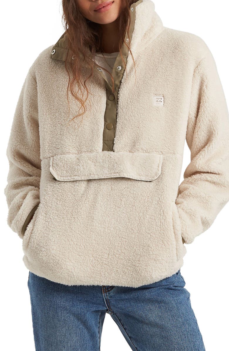 Billabong Switchback Faux Shearling Pullover, Main, color,