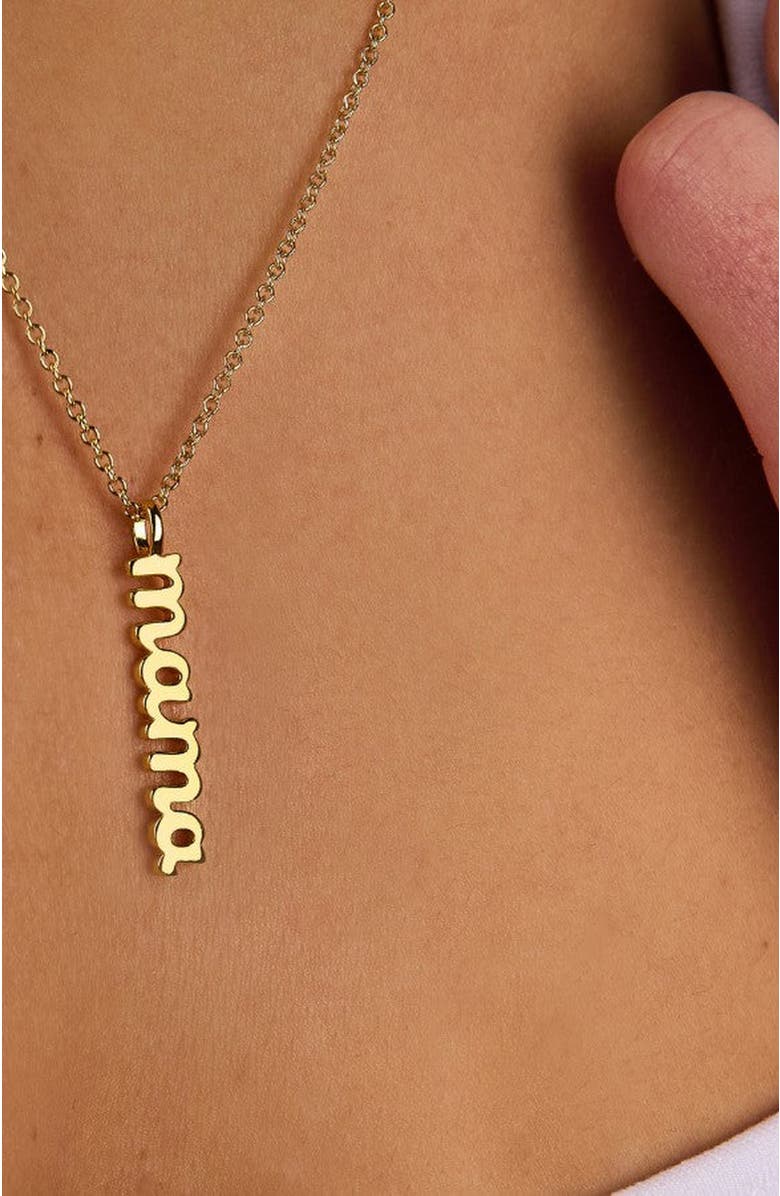 Little Sky Stone Mama Charm Necklace, Alternate, color, Gold