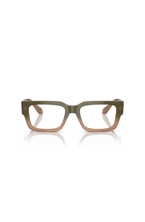 Giorgio Armani 51mm Rectangle Optical Glasses In Green