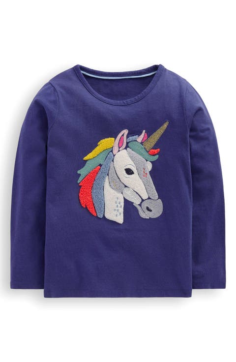 Kids' Unicorn Bouclé Long Sleeve Cotton T-Shirt (Toddler, Little Kid & Big Kid)
