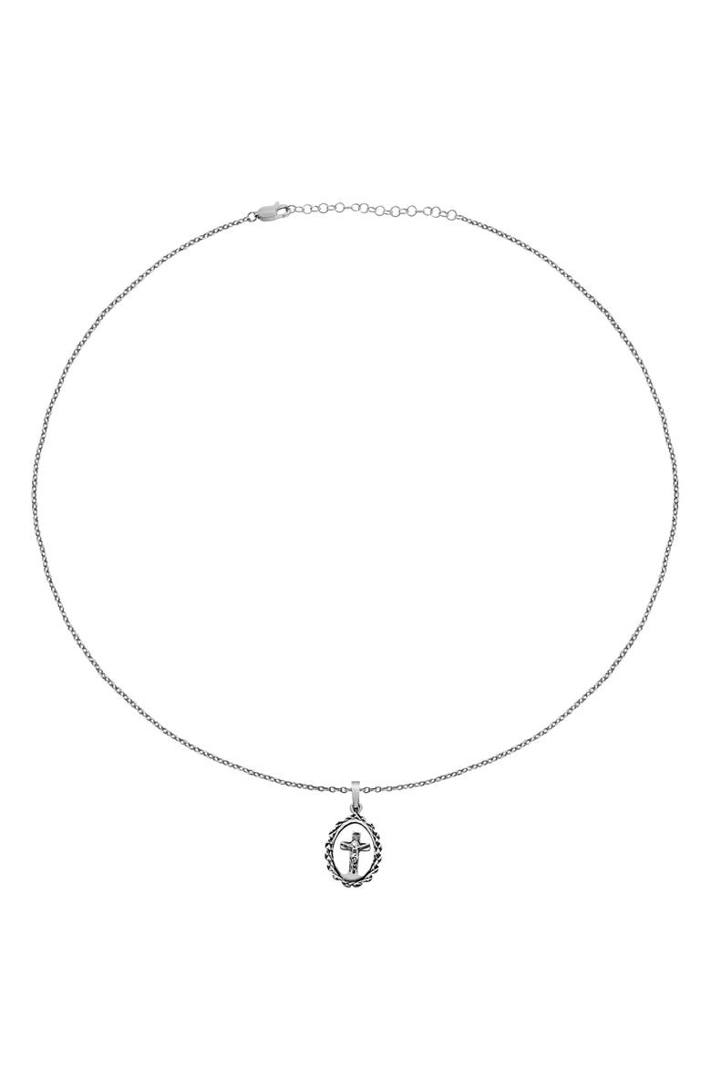 The M Jewelers The Delicate Cross Pendant Necklace, Main, color, 