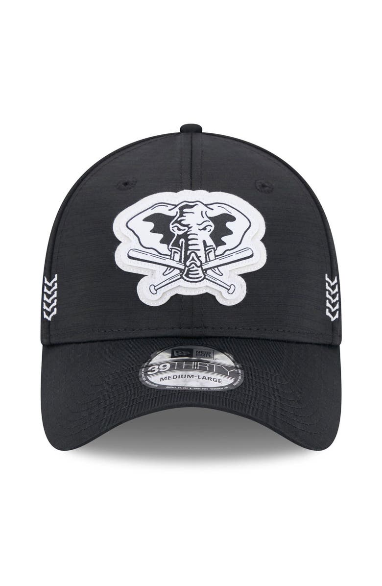 New Era Men's New Era Black Oakland Athletics 2024 Clubhouse 39THIRTY Flex Fit Hat, Alternate, color,