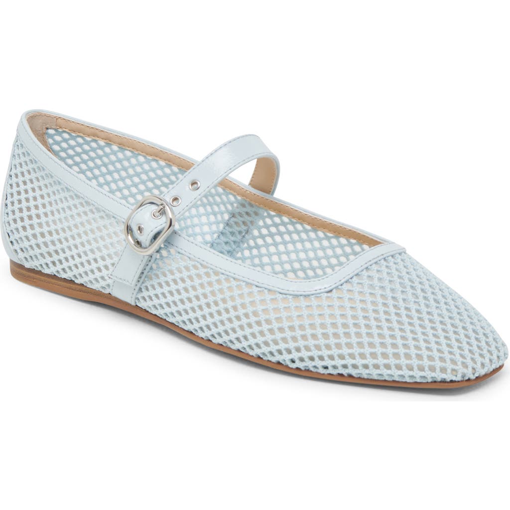 Dolce Vita Rodni Mary Jane Flat In Light Blue Woven Mesh
