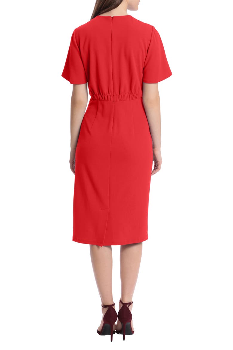 Empire Waist Sheath Dress, Alternate, color, RACING RED