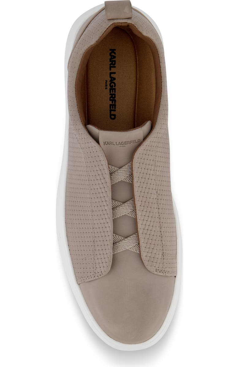 KARL LAGERFELD PARIS Laceless Sneaker, Alternate, color, Light Grey
