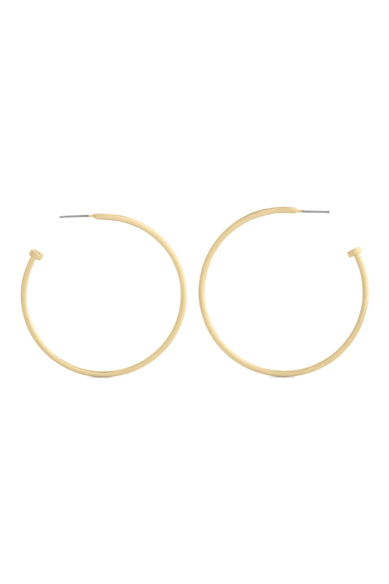 Large Core Hoop Earrings, Alternate, color, GOLD