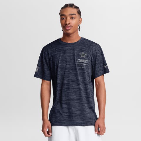Men's Nike Navy Dallas Cowboys Sideline Double Covered Dri-FIT Velocity T-Shirt