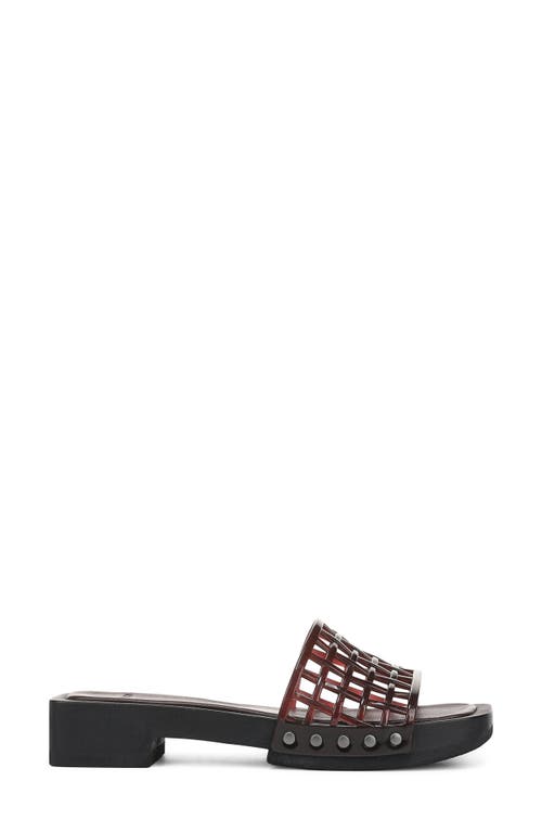 Vince Barb Jelly Slide Sandal In Burgundy