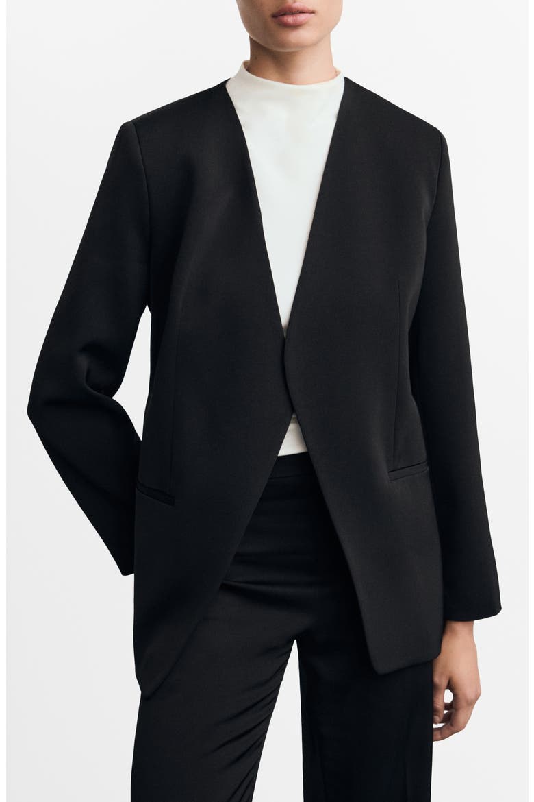 Double Breasted Suit Jacket, Main, color, BLACK