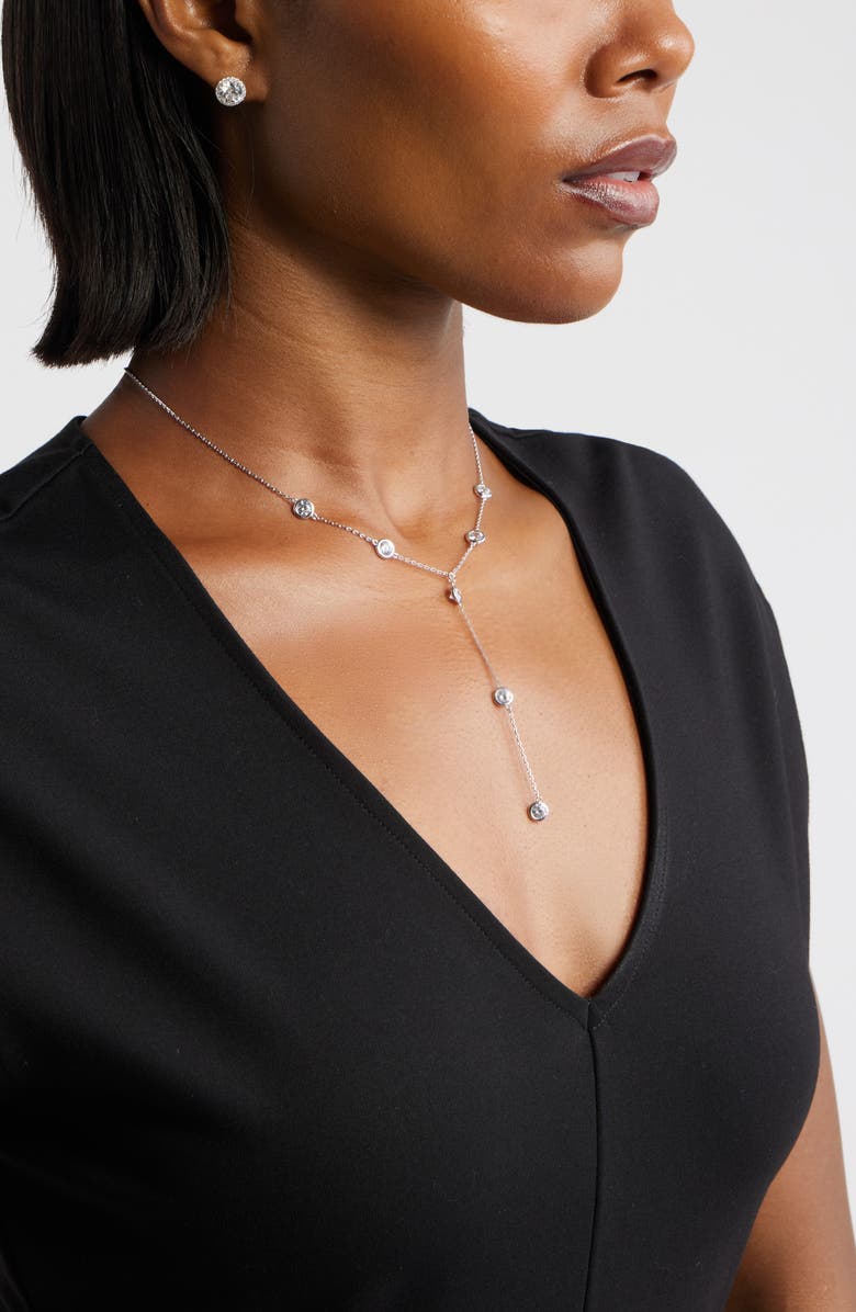 Nordstrom Cubic Zirconia Stud Earrings, Alternate, color, Platinum Plated