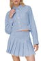 Lace Trim Crop Button-Down Shirt