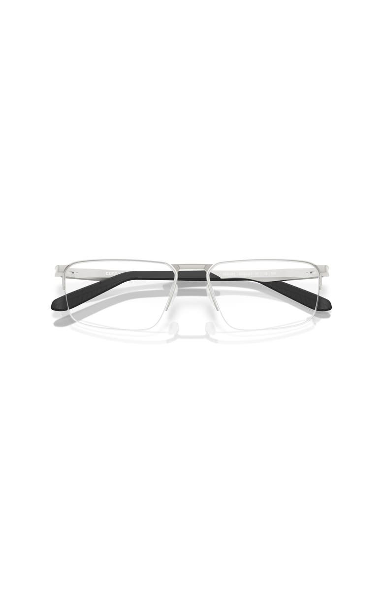 Costa 55mm Rectangle optical glasses, Alternate, color, Silver