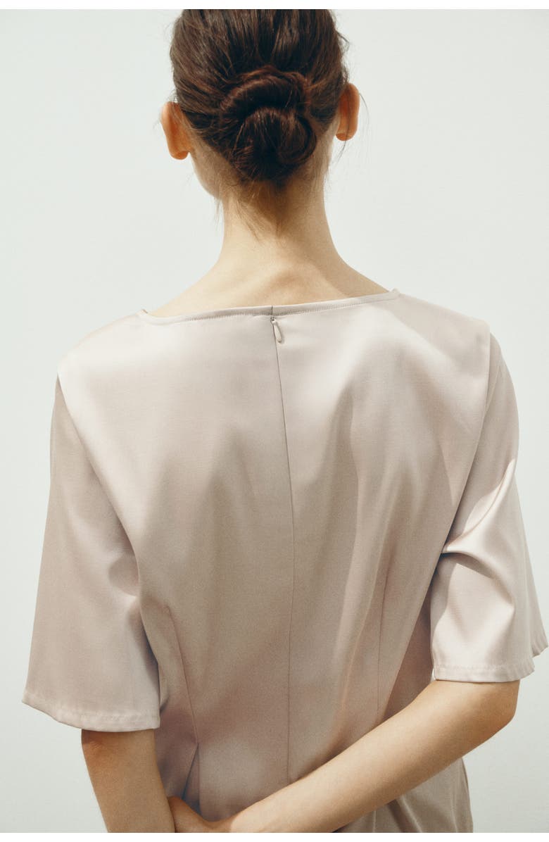 H&M Waisted Blouse, Alternate, color, Light Beige