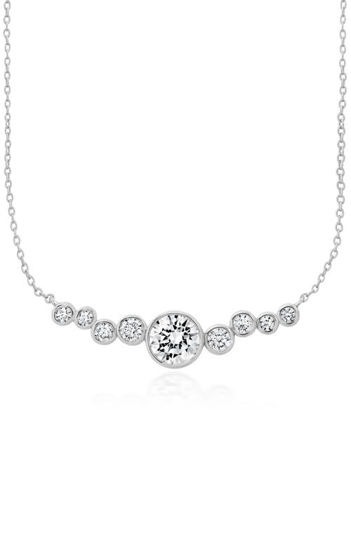 Crislu Stardust Cubic Zirconia Necklace In Metallic