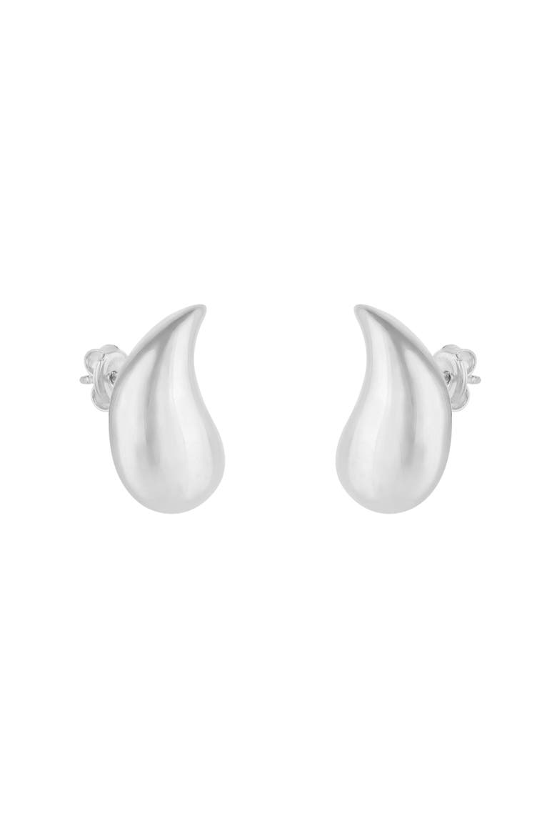 Pear Teardrop Earrings in Sterling Silver, Main, color, Silver