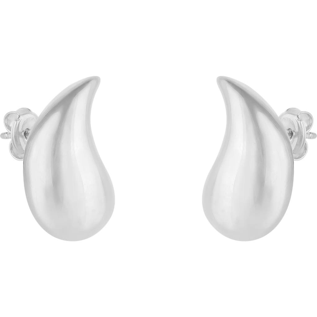 Spero London Pear Teardrop Earrings In Metallic