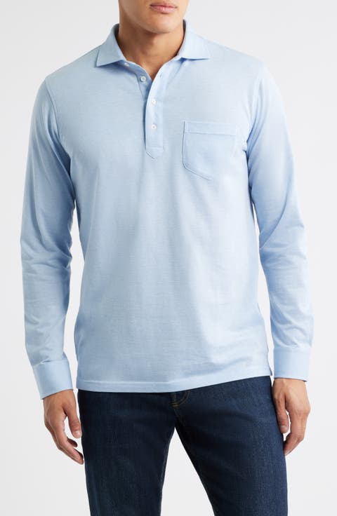 Amble Long Sleeve Cotton & Cashmere Polo