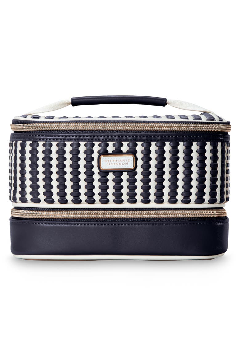 Jenny Train Case, Alternate, color, BLUE STRIPE