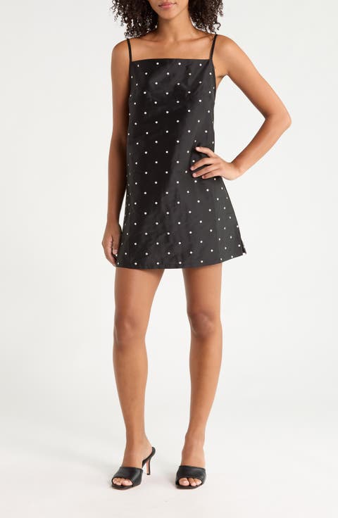 The Taffeta Polka Dot Silk Minidress