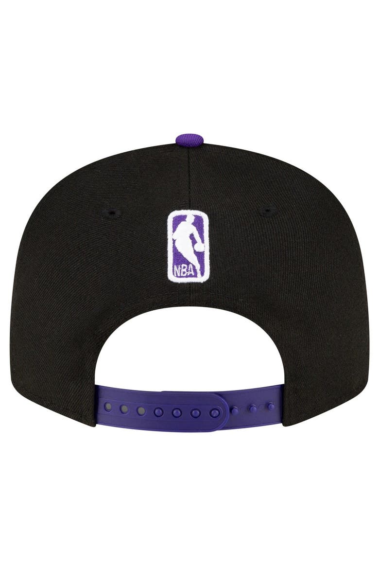 Men's New Era Black/Purple Sacramento Kings Official Team Color 2Tone 9FIFTY Snapback Hat, Alternate, color, Black