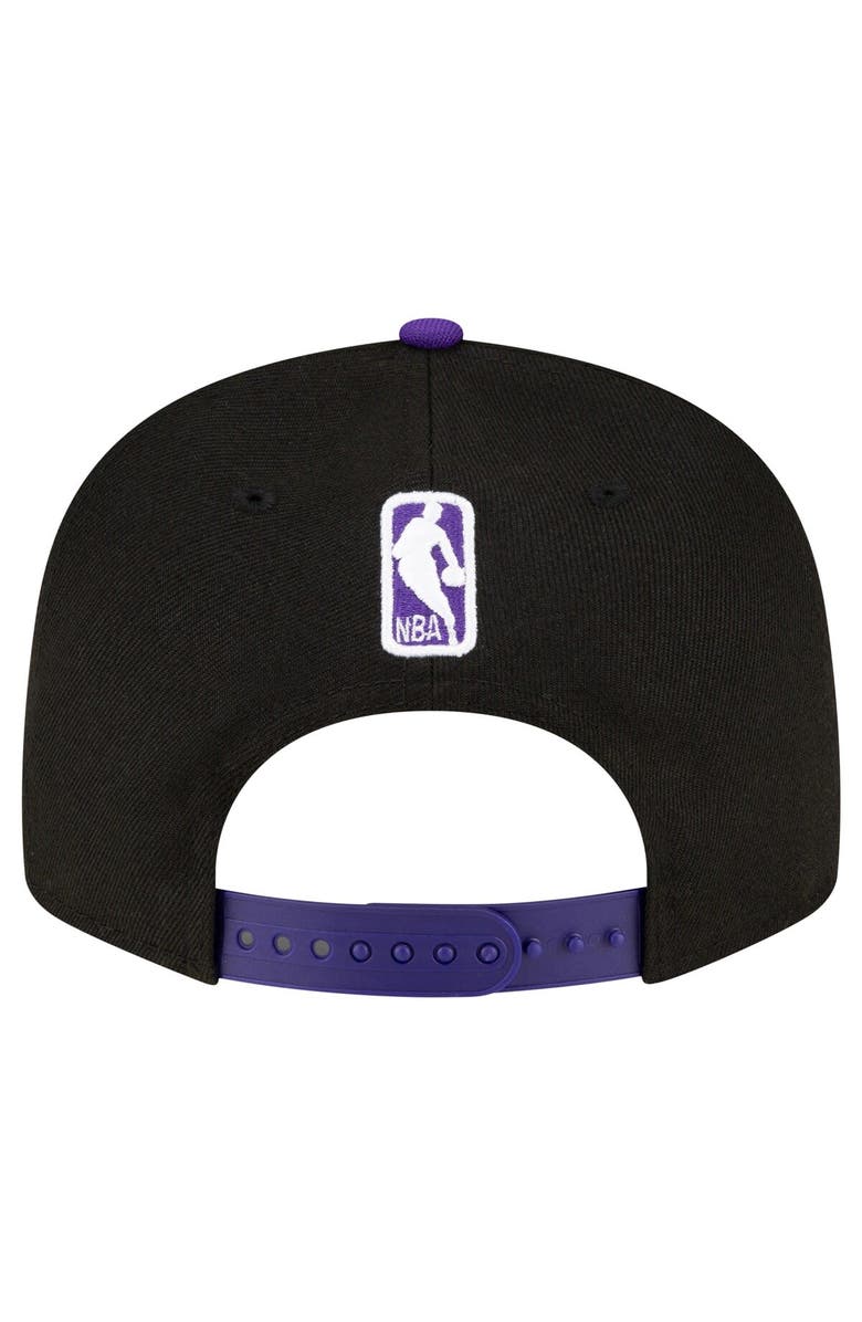 New Era Men's New Era Black/Purple Sacramento Kings Official Team Color 2Tone 9FIFTY Snapback Hat, Alternate, color, 