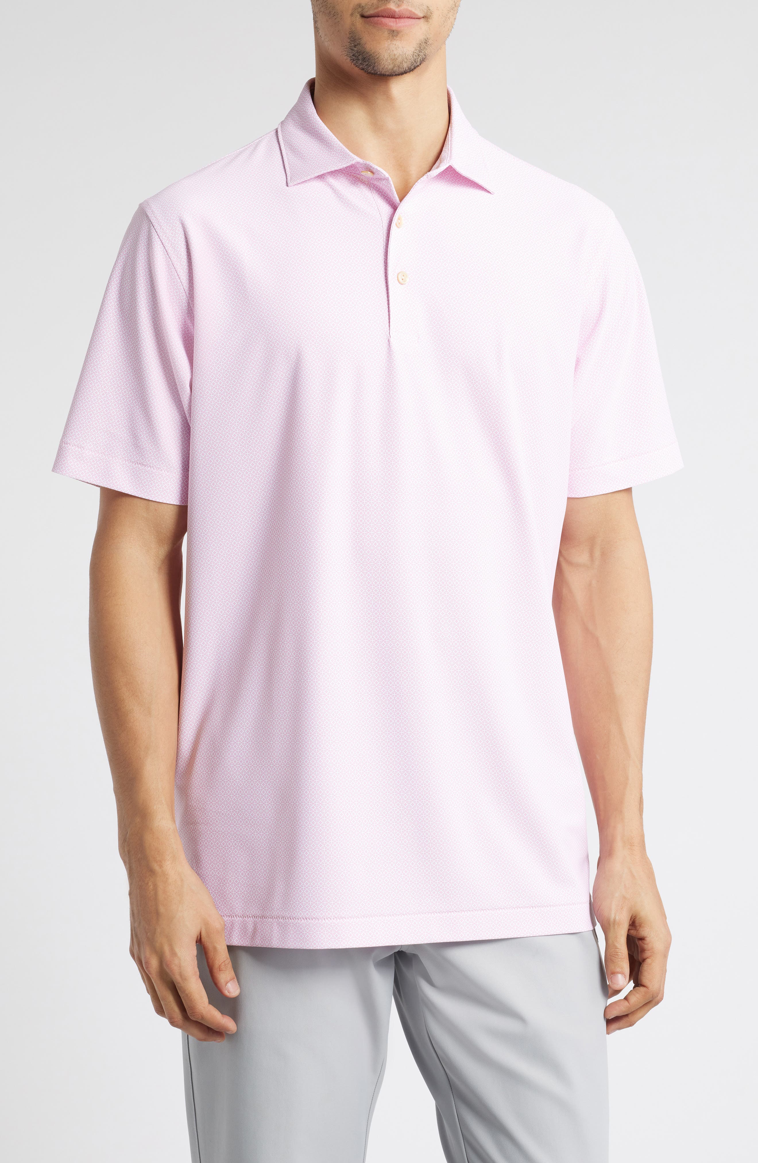 Peter Millar Galiza Medallion Print Performance Mesh Polo