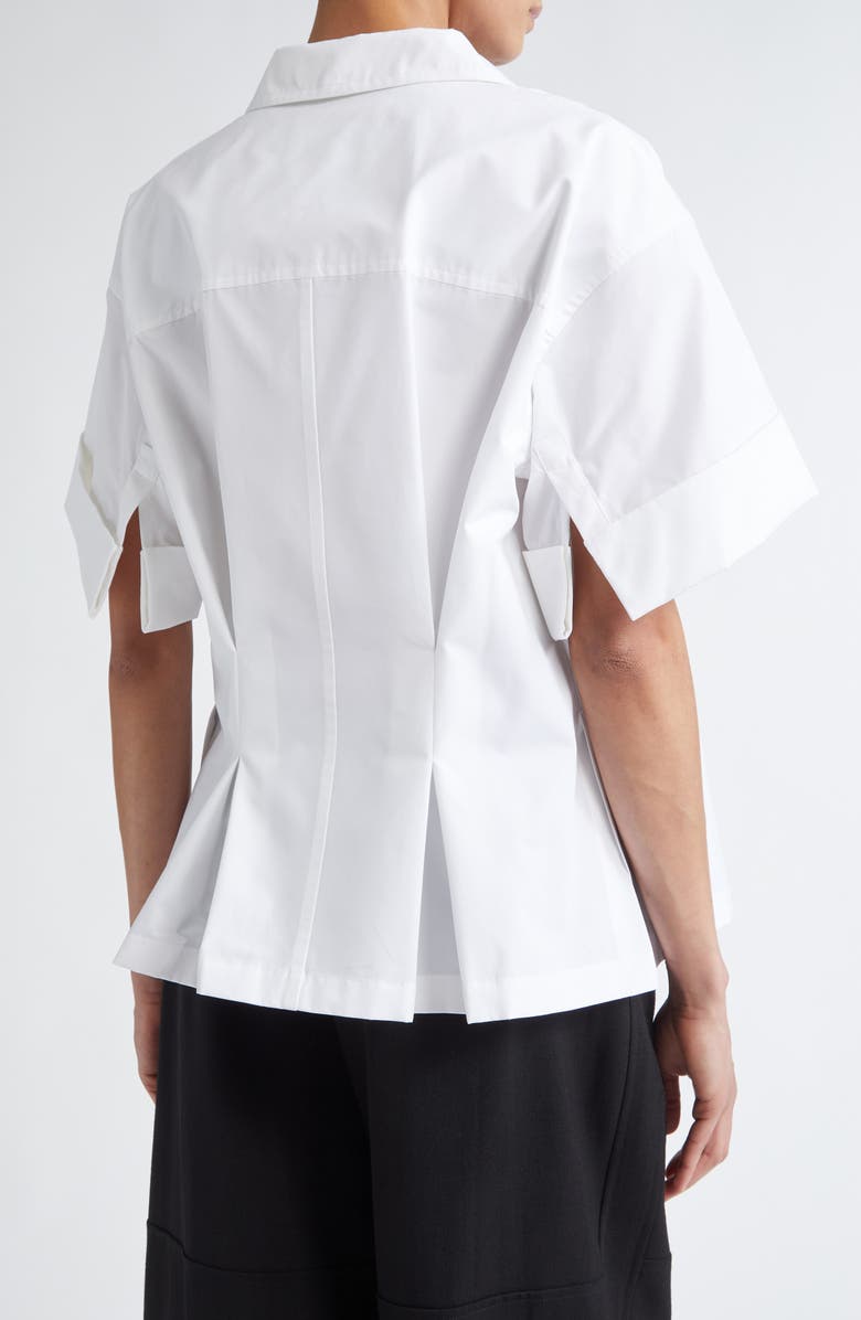 Jil Sander Boxy Cotton Poplin Button-Up Shirt, Alternate, color, Optic White