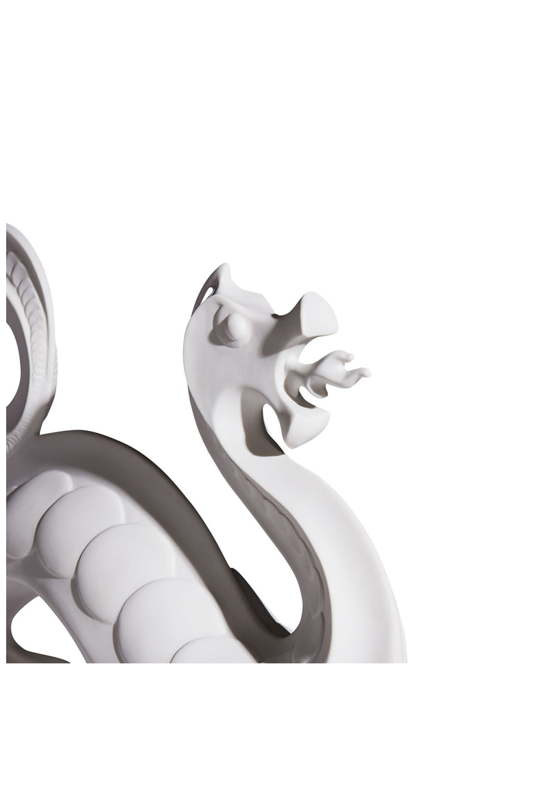 Dragon Objet Ceramic Sculpture, Alternate, color, White