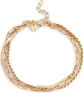 Argento Vivo Sterling Silver Triple Chain Bracelet