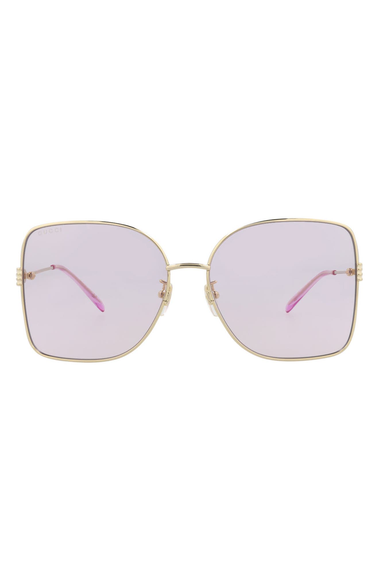 Gucci 62mm Butterfly Sunglasses