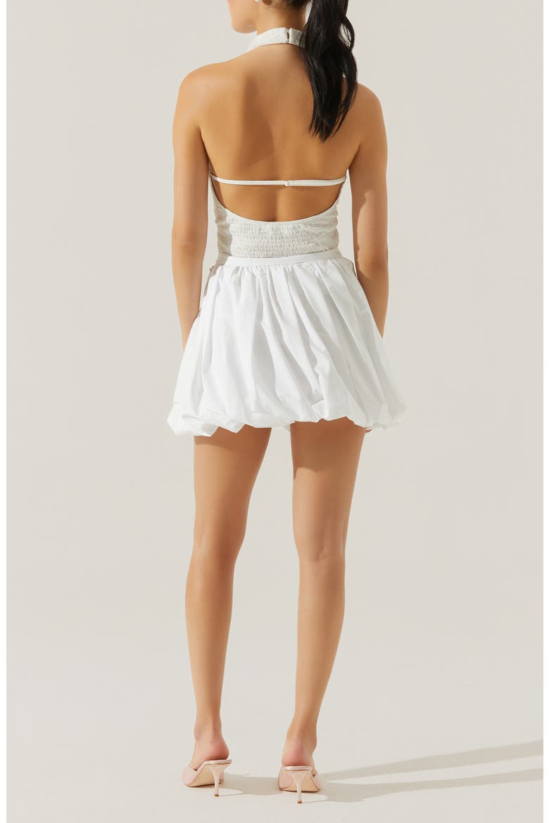 Gwyneth Smock Halter Top, Alternate, color, WHITE