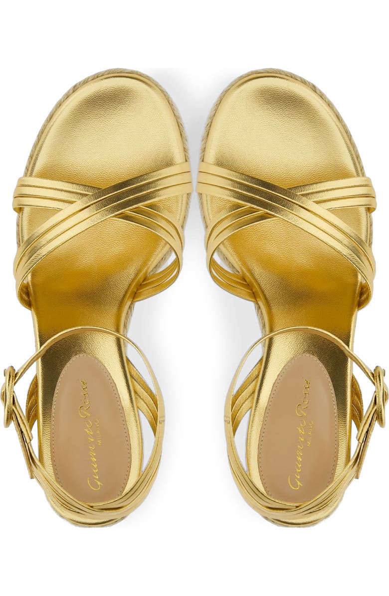 Gianvito Rossi Lianne Beach Espadrillas, Alternate, color, Gold Nappa