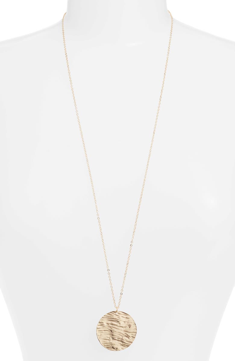 Halogen<sup>®</sup> Disc Pendant Necklace, Main, color, 