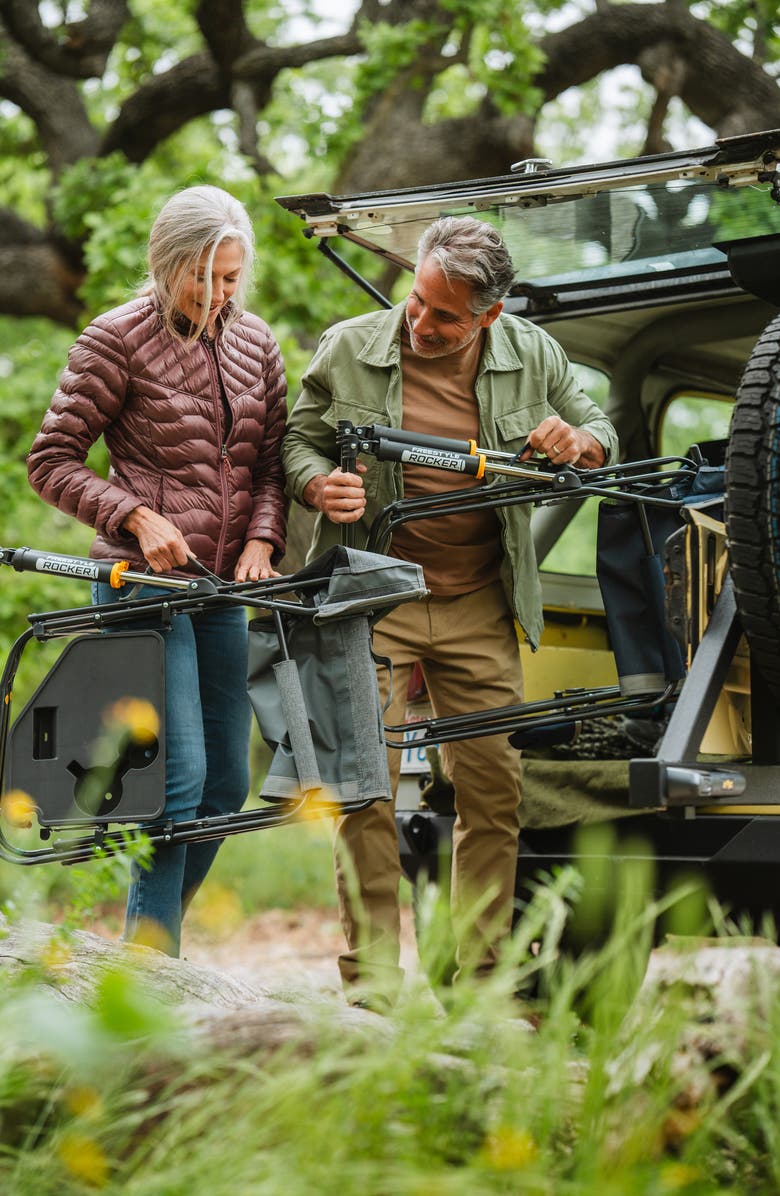 GCI Freestyle Rocker with Side Table, Alternate, color, Heathered Pewter