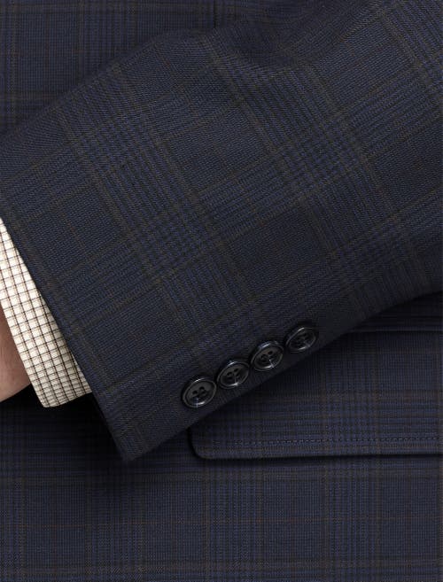 Oak Hill By Dxl Big & Tall Plaid Sport Coat In Navy