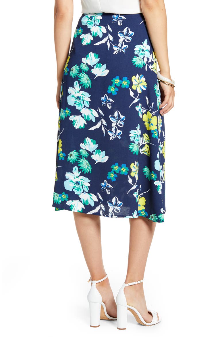 Midi Skirt, Alternate, color, NAVY FLORAL