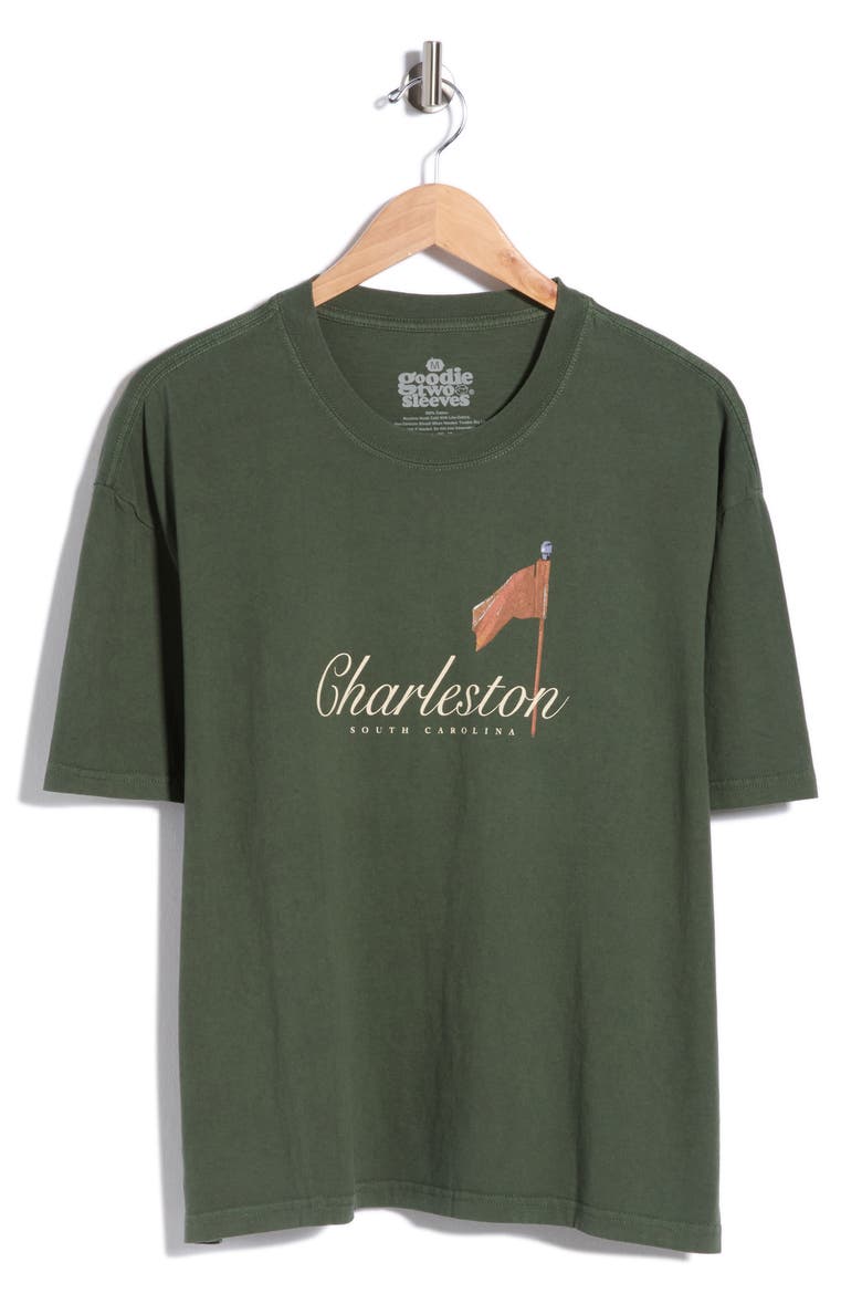 Charleston South Carolina Graphic T-Shirt, Alternate, color, GREEN