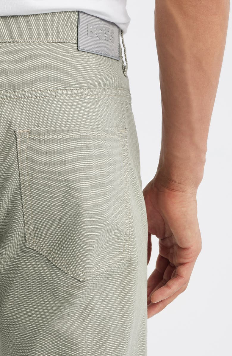 BOSS Delaware Slim Fit Five Pocket Pants, Alternate, color, Medium Green