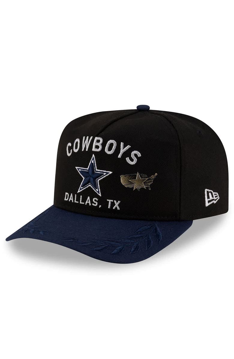 New Era Men's New Era Black/Navy Dallas Cowboys 2025 NFL Draft On Stage A-Frame 59FIFTY Fitted Hat, Main, color, Black
