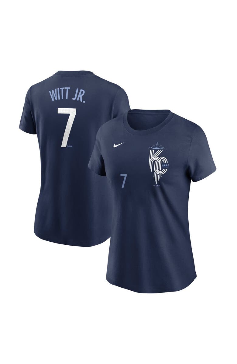Nike Women's Nike Bobby Witt Jr. Navy Kansas City Royals City Connect Fuse Name & Number T-Shirt, Main, color, Navy