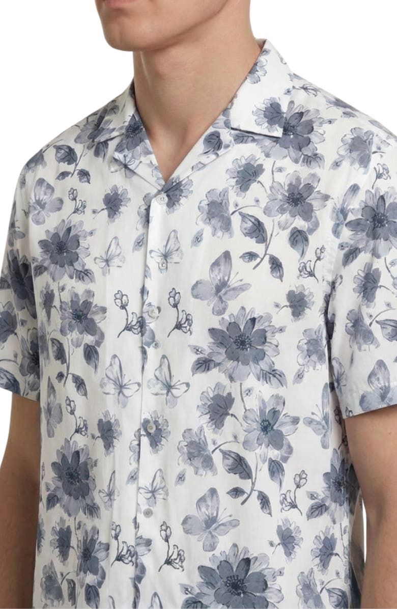 Report Collection Abstract Print Camp Shirt, Alternate, color,