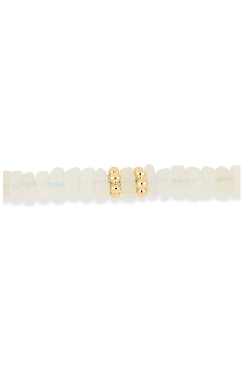 14K Gold Iris White Opal Beaded Necklace, Alternate, color, 18KY GOLD